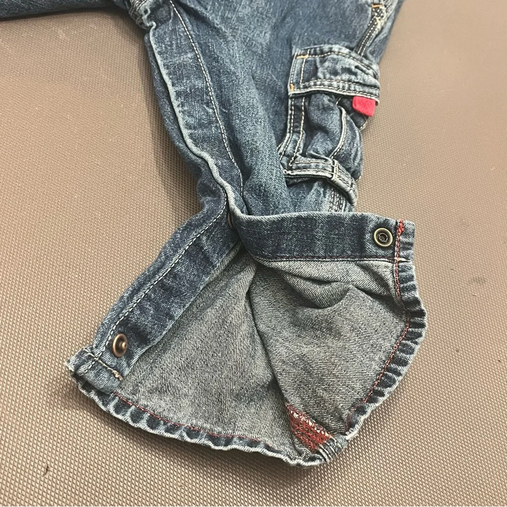 OshKosh Cargo Overalls Denim Jeans‎ Carpenter Utility Family Photos 24 Months